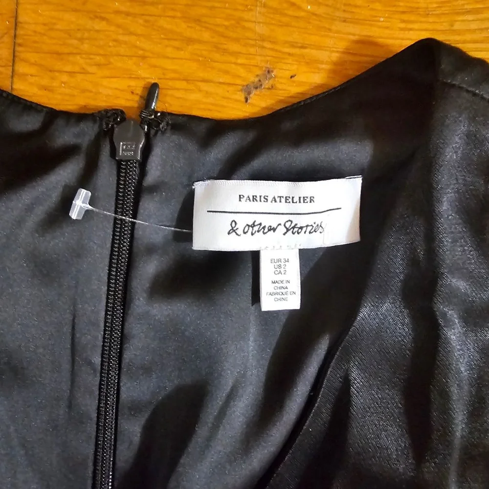 Other Stories Black Satin Jumpsuit Size 2
